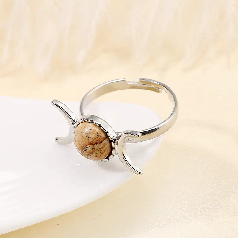 Vintage Women's Natural Stone Fashion Ring