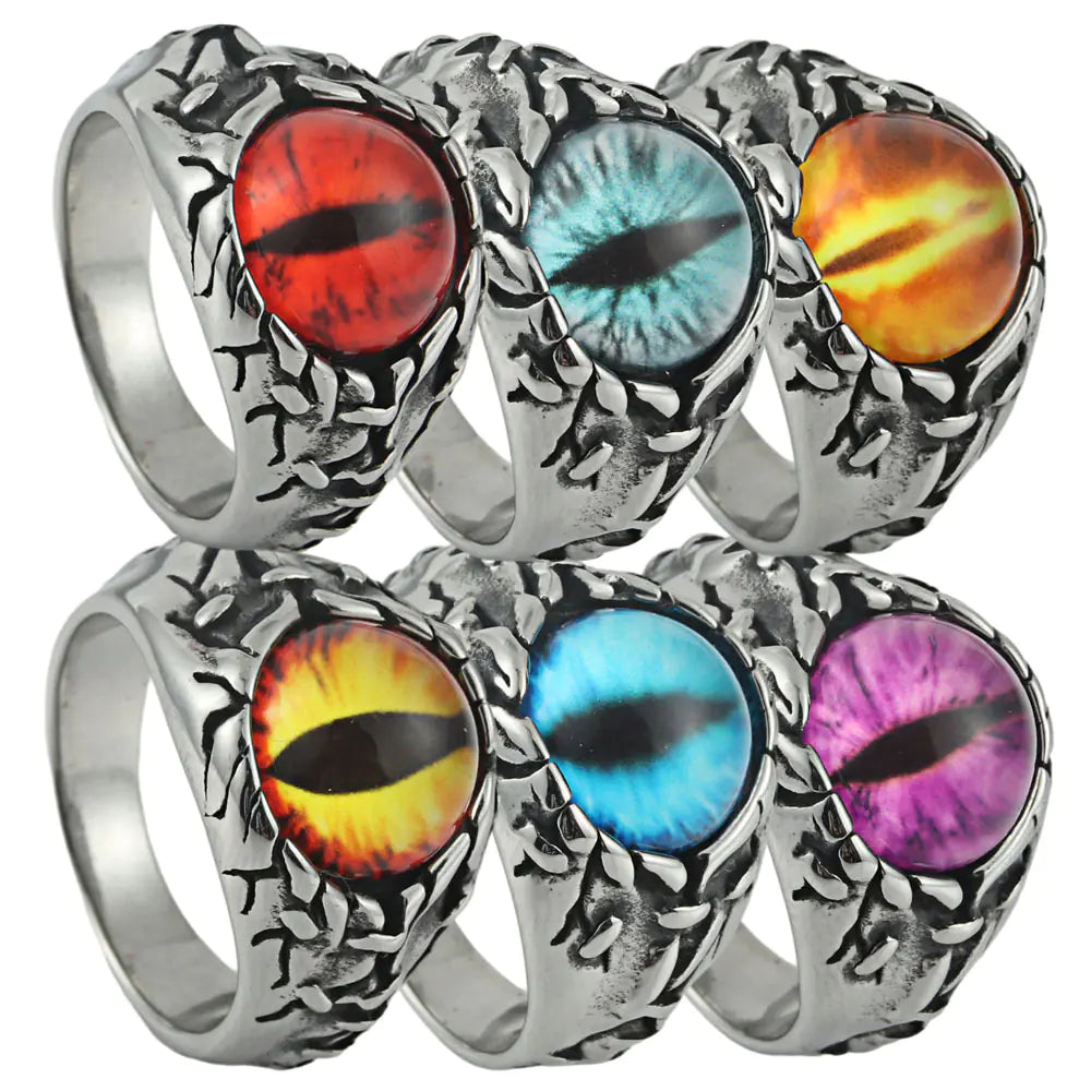 Titanium Steel Multicolor Stone Ring for Men 24058