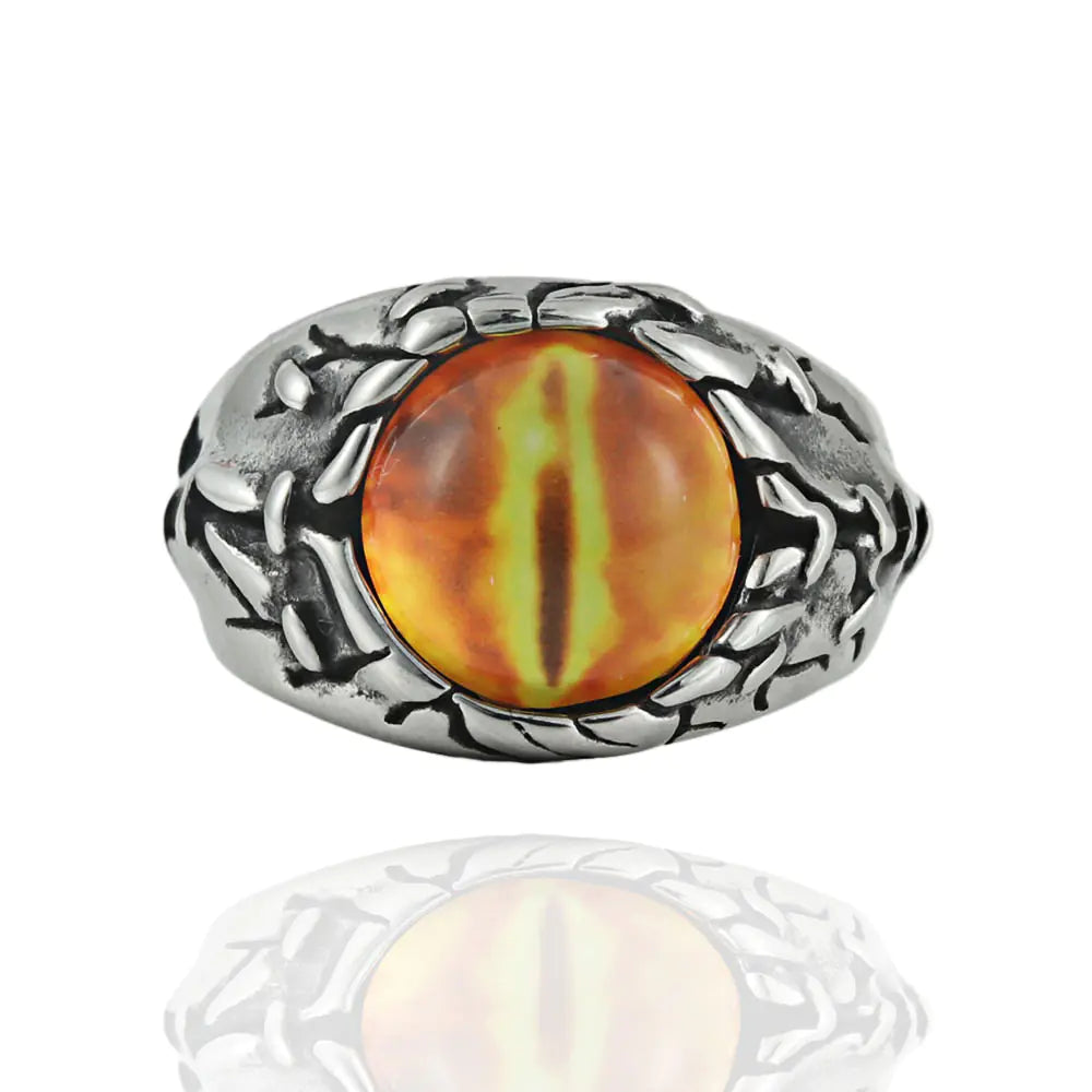 Titanium Steel Multicolor Stone Ring for Men 24058