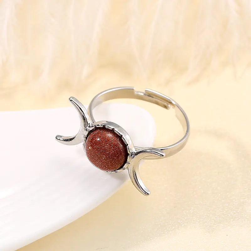 Vintage Women's Natural Stone Fashion Ring