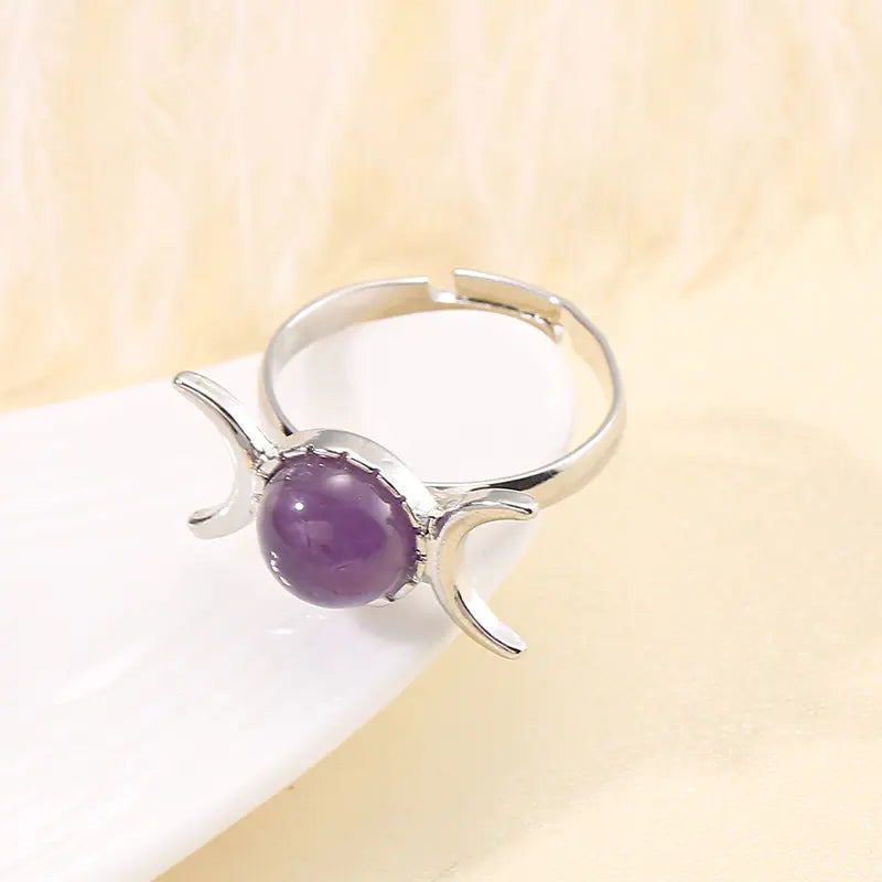 Vintage Women's Natural Stone Fashion Ring