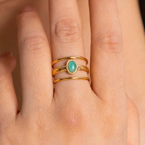 Women's Retro Luxury Natural Stone Ring