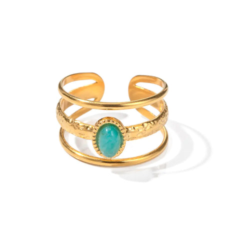 Women's Retro Luxury Natural Stone Ring