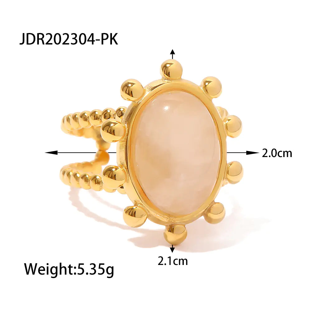 Antique Style Natural Stone Ring