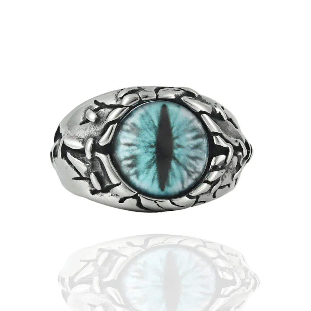 Titanium Steel Multicolor Stone Ring for Men 24058