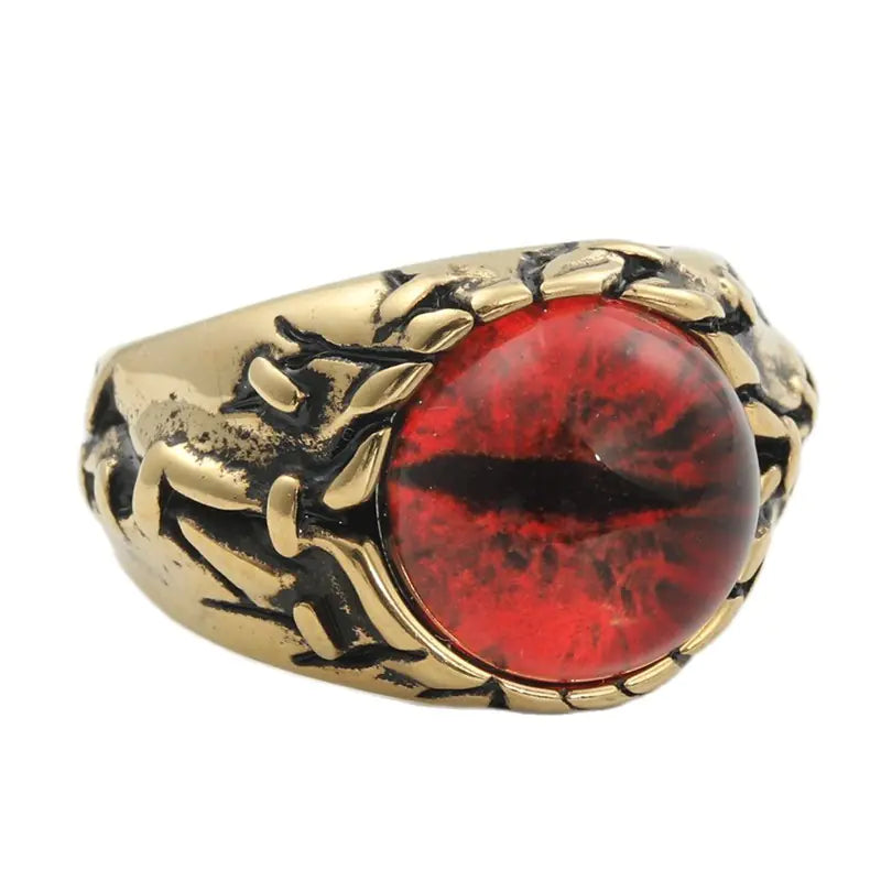 Titanium Steel Multicolor Stone Ring for Men 24058