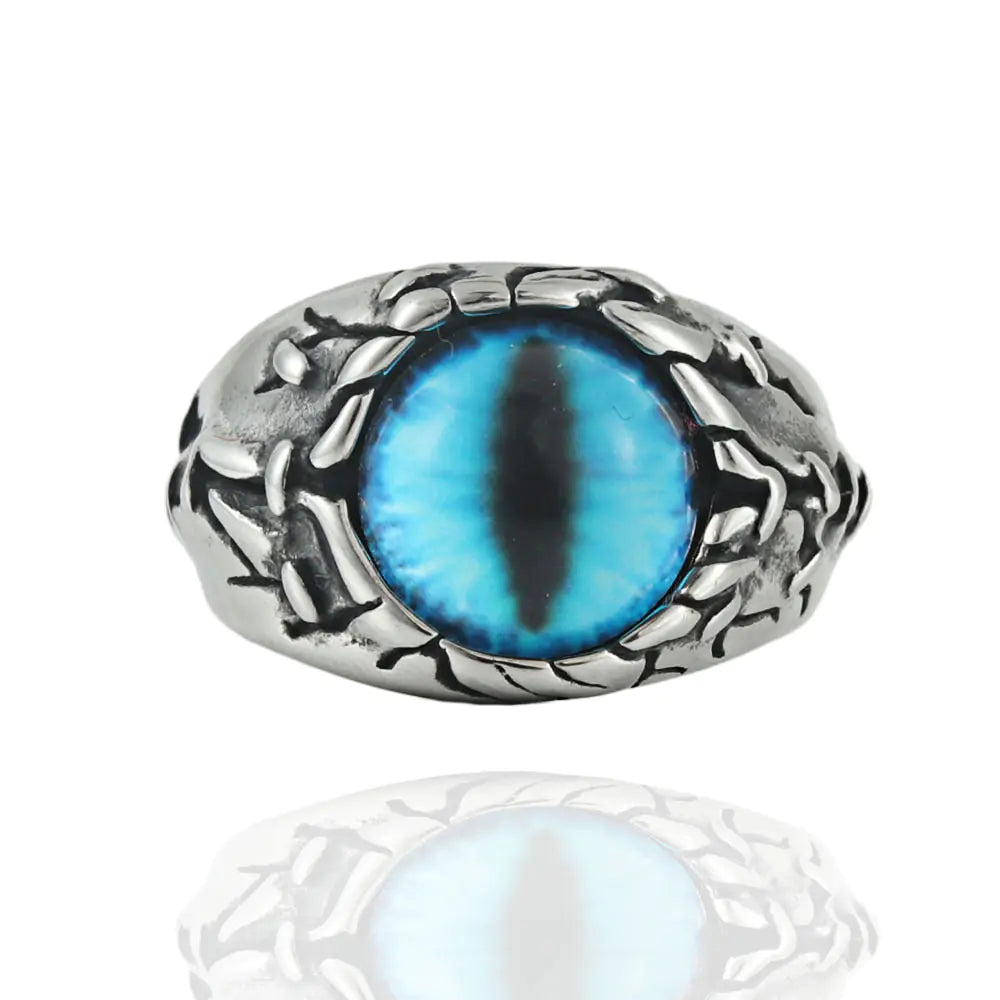 Titanium Steel Multicolor Stone Ring for Men 24058
