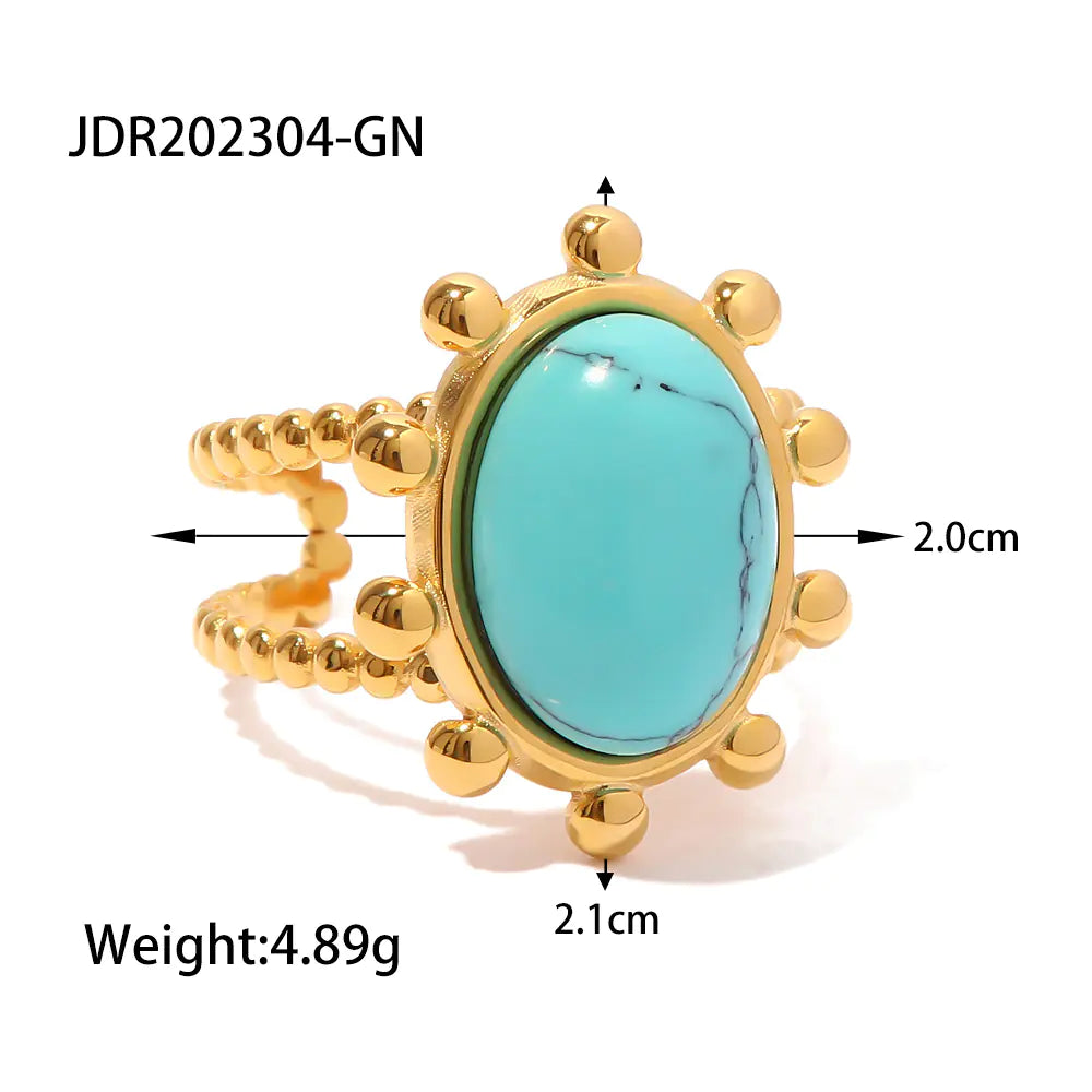 Antique Style Natural Stone Ring