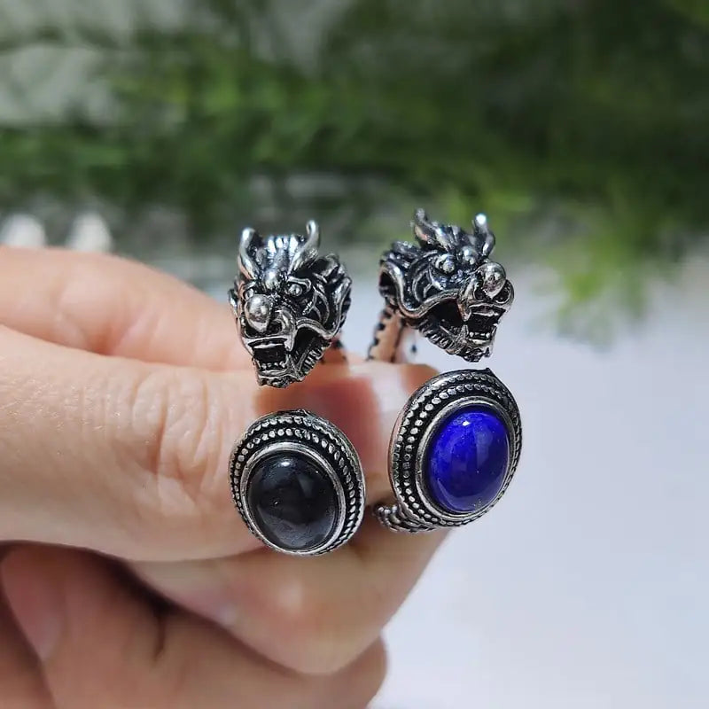 Glitter Stone Charoite Ring with Fashionable Design
