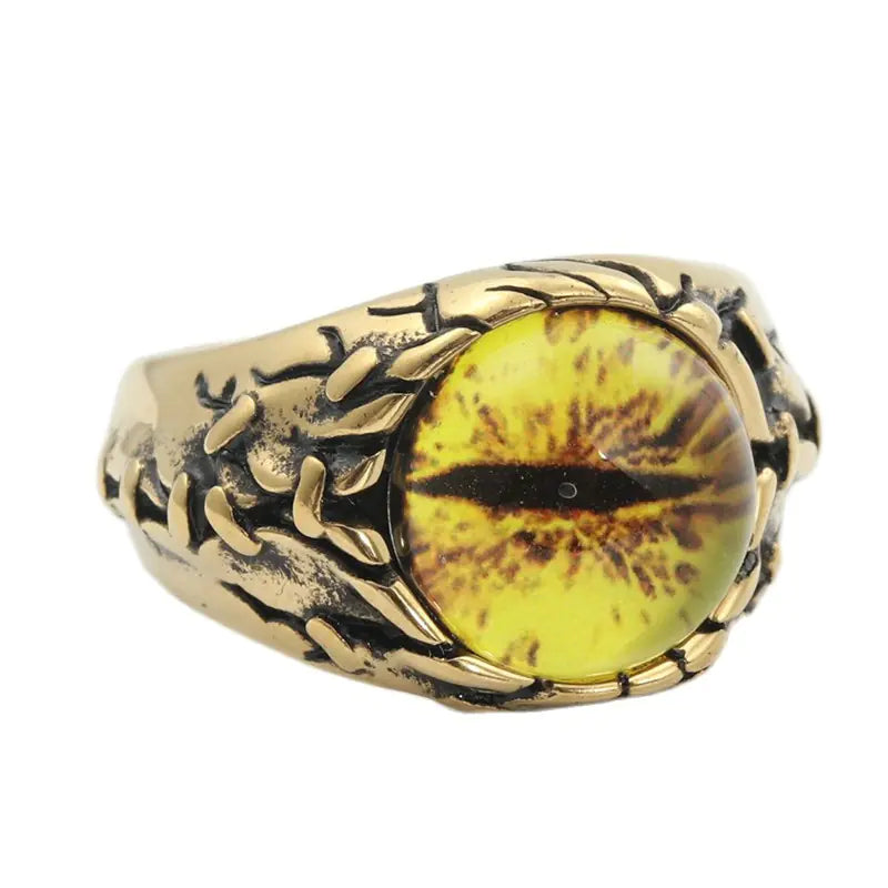 Titanium Steel Multicolor Stone Ring for Men 24058