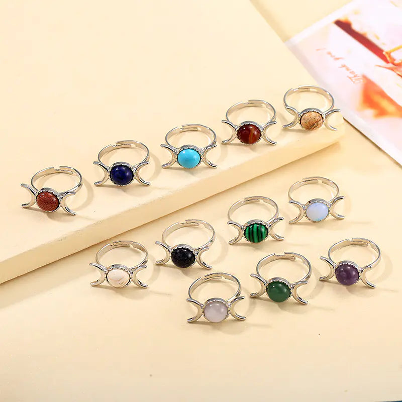 Vintage Women's Natural Stone Fashion Ring