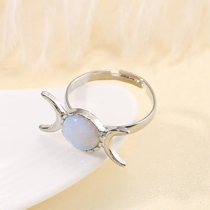 Vintage Women's Natural Stone Fashion Ring