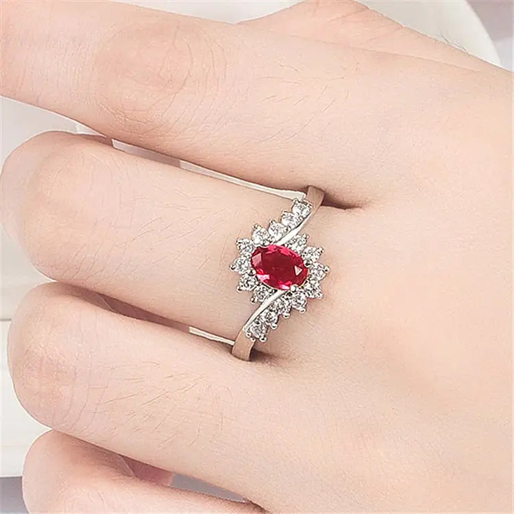 Elegant Oval Main Stone Ring