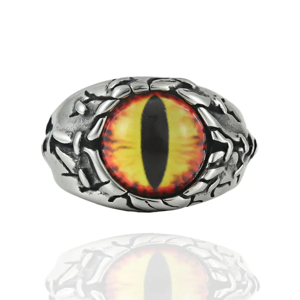 Titanium Steel Multicolor Stone Ring for Men 24058