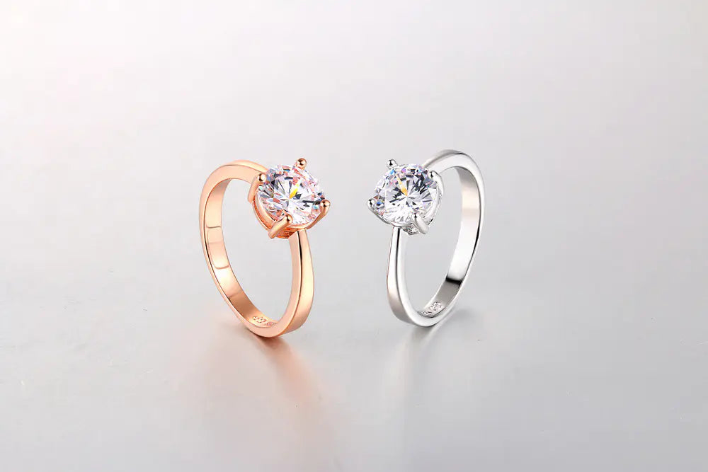 Rose Gold Zircon Stone Fashion Wedding Ring