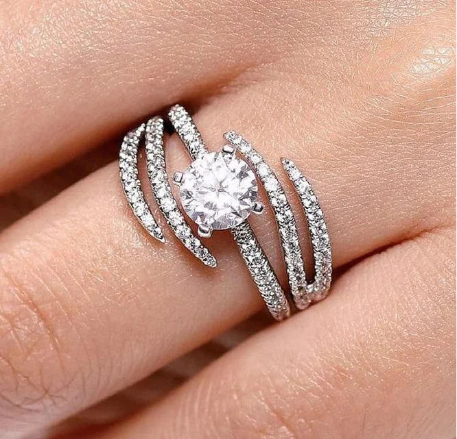 Multi-Layer Zirconia Stone Ring