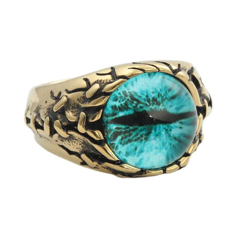 Titanium Steel Multicolor Stone Ring for Men 24058