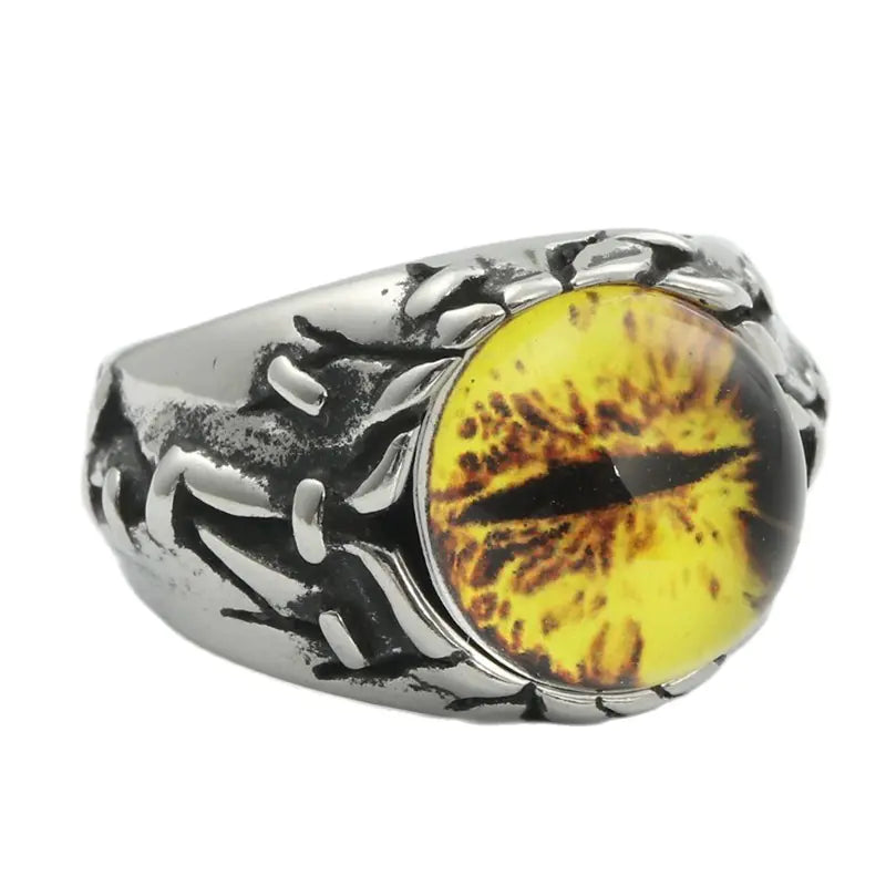 Titanium Steel Multicolor Stone Ring for Men 24058