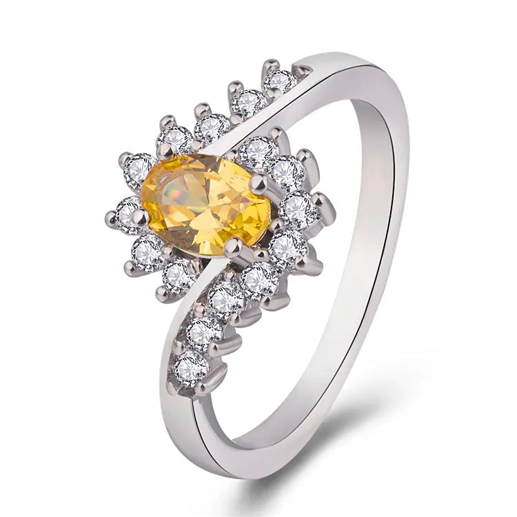Elegant Oval Main Stone Ring